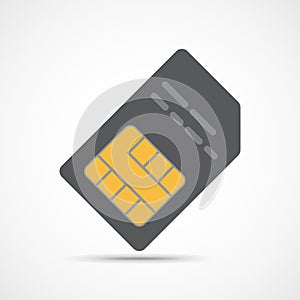 SIM card icon. Vector Illustration.