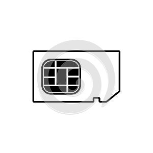 Sim card icon vector isolated on white
