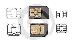 Sim card symbol. Cellular, gsm icon