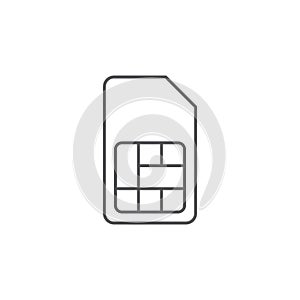 Sim card vector icon symbol provider communication isolated on white background