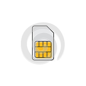 Sim card vector icon symbol provider communication isolated on white background