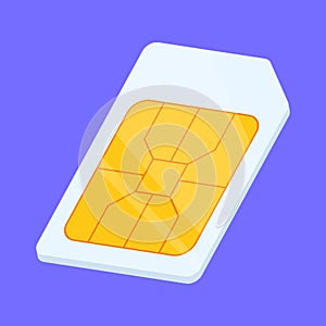 Sim Card vector illustration. Mobile Phone network sim vector icon