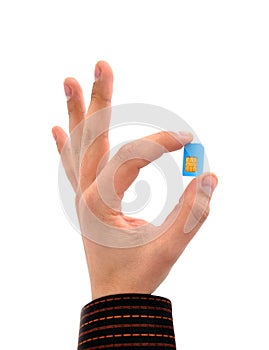 Sim card in your hand