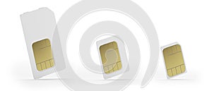 Sim, micro-sim and nano-sim cards