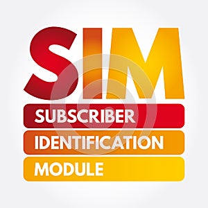 SIM - Subscriber Identification Module acronym