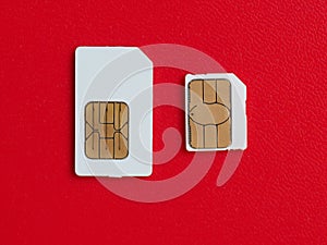 SIM and USIM card used in phones