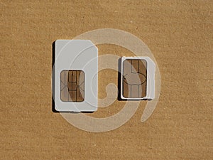 SIM and USIM card used in phones