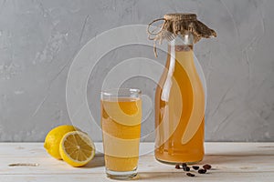 SIMA - a drink obtained by fermentation of lemon and yeast at home. photo
