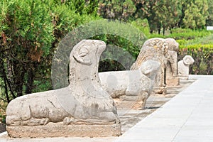 Sima Guang Tomb at Sima Guang Temple (Sima Wengong Ci). a famous historic site in Yuncheng, Shanxi, China.