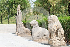 Sima Guang Tomb at Sima Guang Temple (Sima Wengong Ci). a famous historic site in Yuncheng, Shanxi, China.