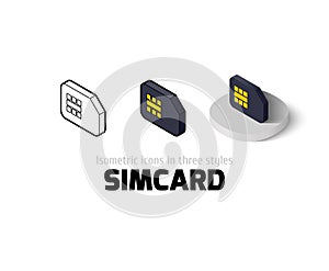 Simcard icon in different style