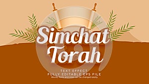 Simchat Torah Scroll bible Jewish Text Effect Font Type