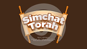 Simchat Torah Scroll bible Text Effect Font Type