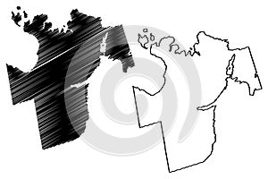 Simcoe County (Canada, Ontario Province, North America) map