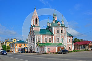 Simeon Stylites's church and Rostov street in Pereslavl-Zalessky, Russia