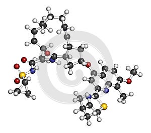 Simeprevir hepatitis C virus HCV drug molecule.