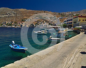 Simi island port, Greece.