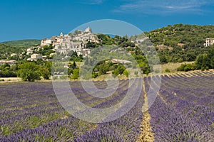 Simiane-la-Rotonde town in Provence photo