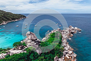 The Similan  Islands is an archipelago in the Andaman Sea off the coast of, and part of, Phang Nga Province in southern Thailand