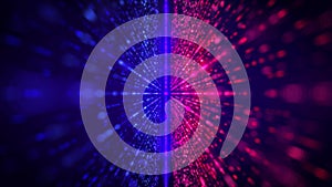 Similar Abstract digital background red blue lines web. Brilliant colored lights are flying. Stargate made of defocused star