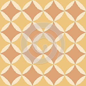 Digitally generated colored, rough edged motifs on colorful, square shaped pattern photo