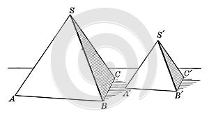 Similar Tetrahedrons vintage illustration photo
