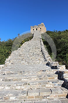 Simitai beautiful part of Great Wall stairs big steps