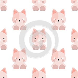 Simle or solid cat doll seamless texture