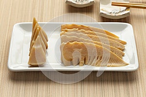 Simmered young bamboo shoots