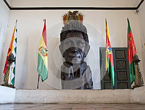 Simon Bolivar monument in Casa De Libertad, Sucre