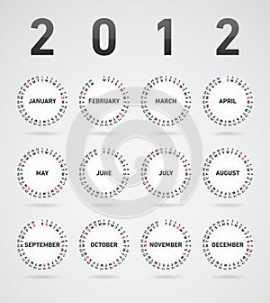 Simple 2012 calendar