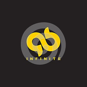 Simple ab infinite symbol linear geometric design logo vector