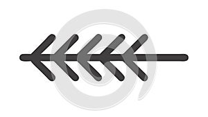 Simple Abstract Arrow Directional Element, Pointer, vector design Generative AI