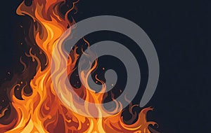 Dynamic Vector Fire Flames Background