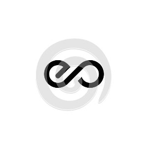 Simple abstract design infinity initial letter EO