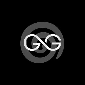 Simple abstract design infinity initial letter GG
