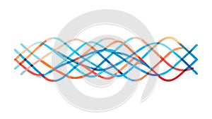 Simple Abstract Flowing Wavy Lines Pattern, vector design Generative AI