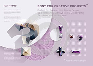 Simple Abstract Geometric Font. Perfect for Bold Headlines, Poster Designs, Creative Titles, Event Poster Template. photo
