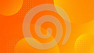 Simple abstract gradient orange background with circle shapes