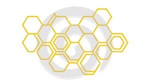Simple abstract honeycomb pattern, clean design. vector design Generative AI