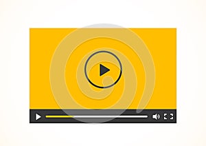 Simple abstract icon of video player.