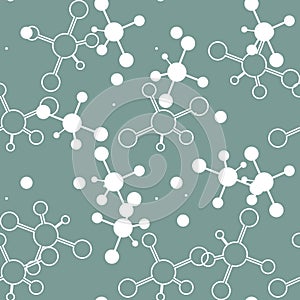 Simple abstract pattern. Vector seamless pattern with crystal lattice. Molecul seamless