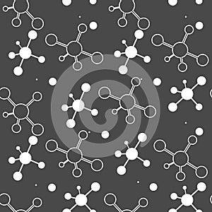 Simple abstract pattern. Vector seamless pattern with crystal lattice. Molecul seamless