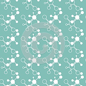 Simple abstract pattern. Vector seamless pattern with crystal lattice. Molecul seamless
