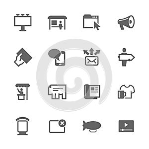 Simple Advertisement icons