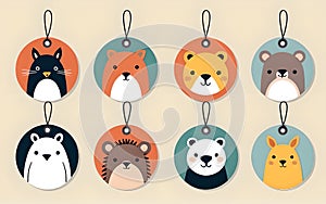 Simple Animal Tags or Labels for Use