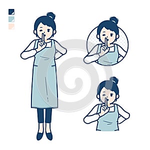 Simple apron woman_be-quiet