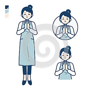 Simple apron woman_prayer