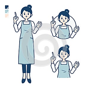 Simple apron woman_speaking
