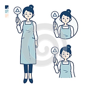 Simple apron woman_Triangle-panel